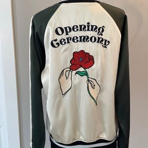 Opening Ceremony Satin Bomber Jacket